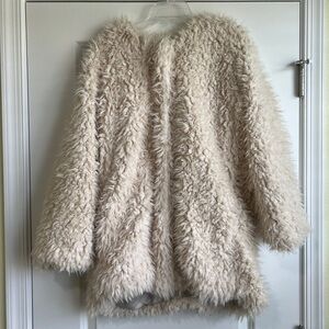 Old Navy Cream Faux Fur Jacket